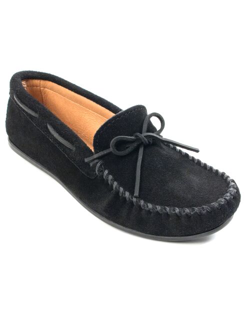 Mocassins en Velours de Cuir Classic Moc noirs