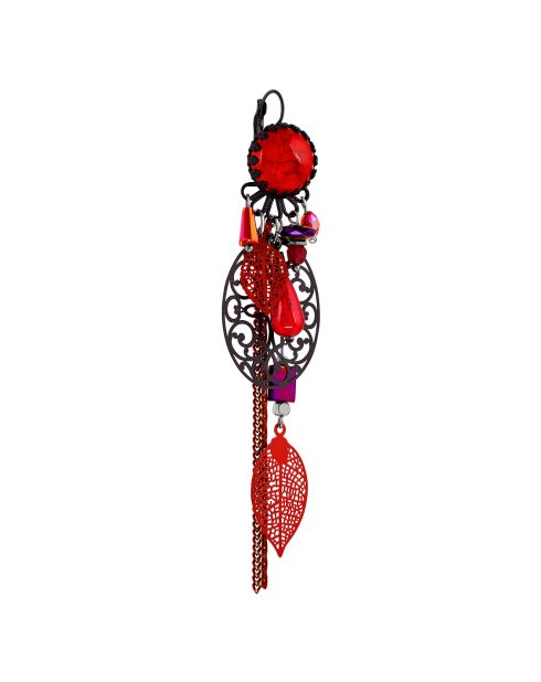 Boucles d'oreilles Cadician rouge bourgogne