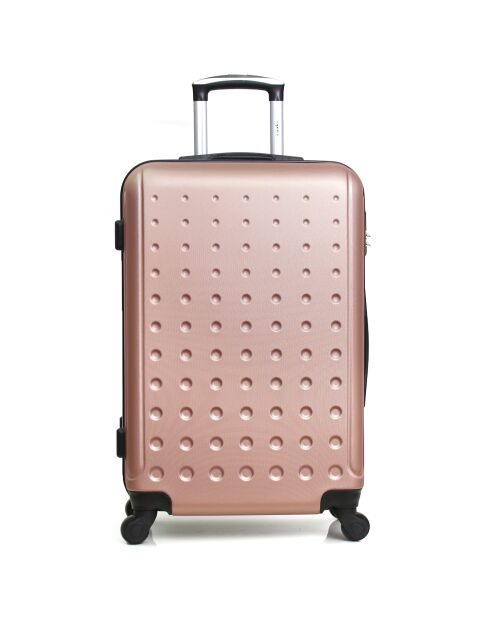 Taurus Reisekoffer mit 4 Rädern, mittelstark, 60 cm, Roségold