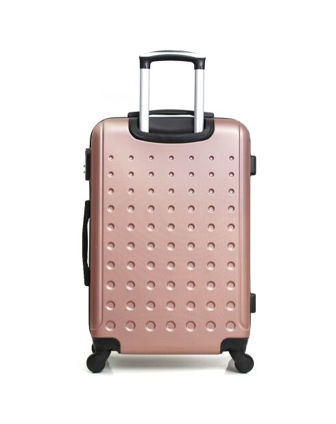 Valise Cabine 4 roues Taurus 50 cm rose doré