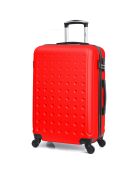 Maleta Taurus Medium Stay con 4 ruedas, 60 cm, roja