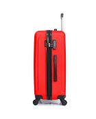 Maleta Taurus Medium Stay con 4 ruedas, 60 cm, roja
