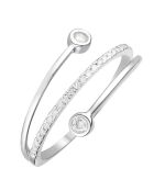 Bague Serpentin Audacieux Or Blanc Diamants 0.15 ct