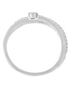 Bague Serpentin Audacieux Or Blanc Diamants 0.15 ct