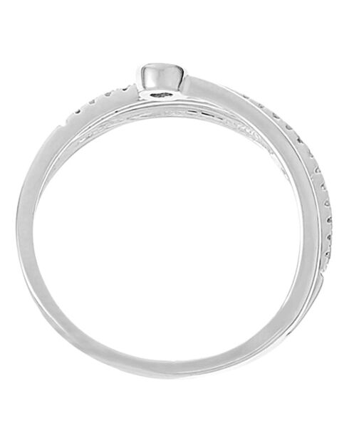 Bague Serpentin Audacieux Or Blanc Diamants 0.15 ct