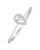Bague Mon Coeur. tu as volé Diamants 0.05 ct Or Blanc