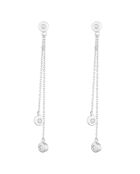 Boucles d'Oreilles Planer sur ton coeur Diamants 0.09 ct or blanc