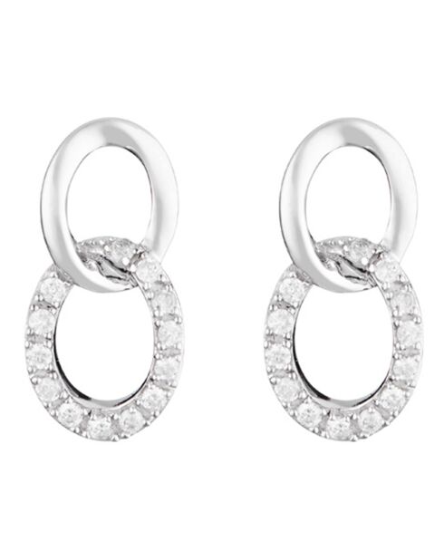 Boucles d'Oreilles Forever Linked Diamants 0.21 ct or blanc