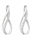 Boucles d'oreilles Infinito Diamants 0.13 ct or blanc