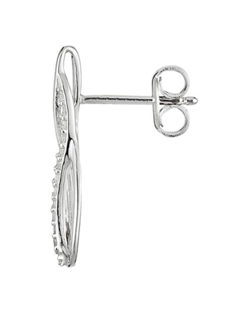 Boucles d'oreilles Infinito Diamants 0.13 ct or blanc