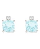 Tonga Ohrringe Diamanten 0,02 ct und Topas 1,60 ct Weißgold