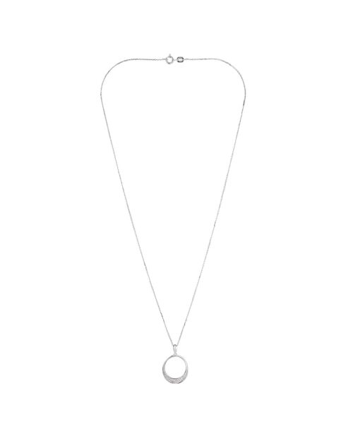 Colgante y cadena de diamantes «You told me yes» en oro blanco de 0,11 quilates