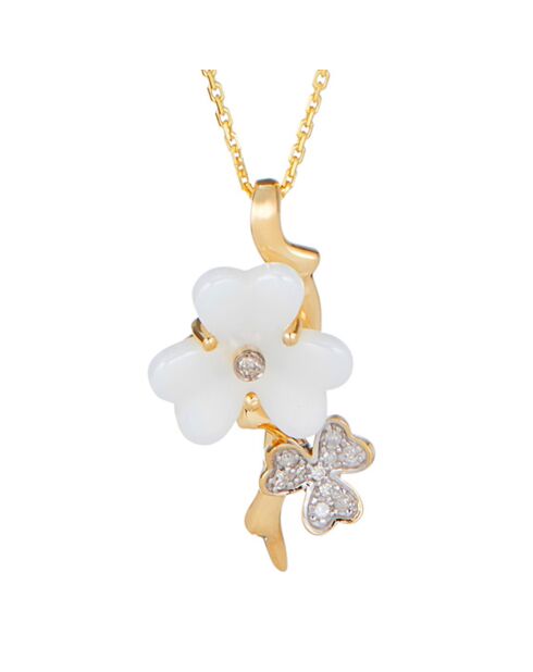 Pendentif Poetica Diamants 0.06 ct or jaune