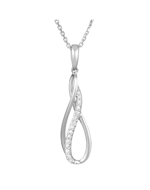 Infinito-Diamantanhänger aus 0,08 Karat Weißgold