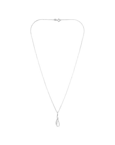 Infinito-Diamantanhänger aus 0,08 Karat Weißgold