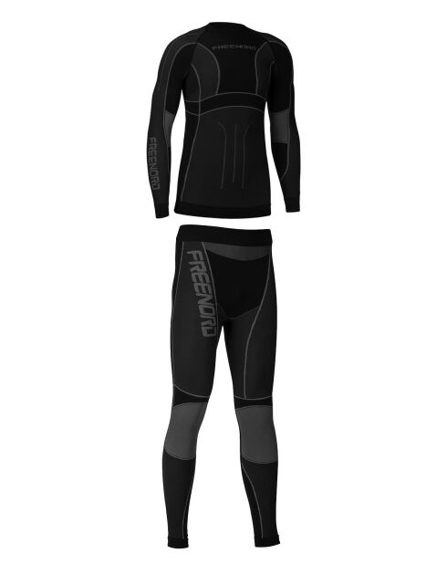 Ensemble Maillot & Collant Thermoactif Powertech Unisexe noir/gris