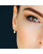 Boucles d'Oreilles Argent Perles d'Eau Douce Boutons roses