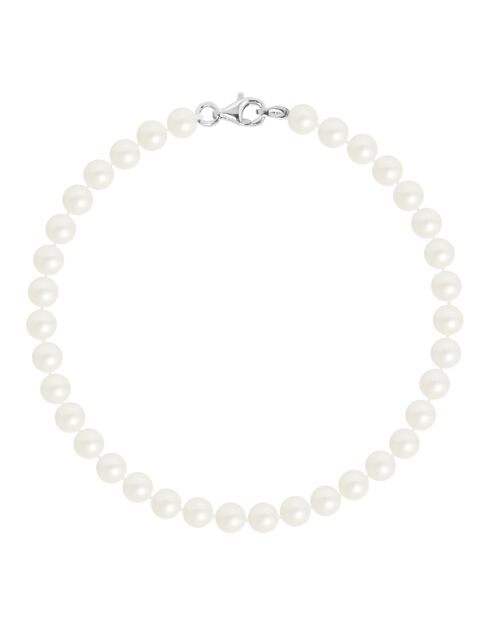 Bracelet Rang Argent Perles d'Eau Douce blanc naturel