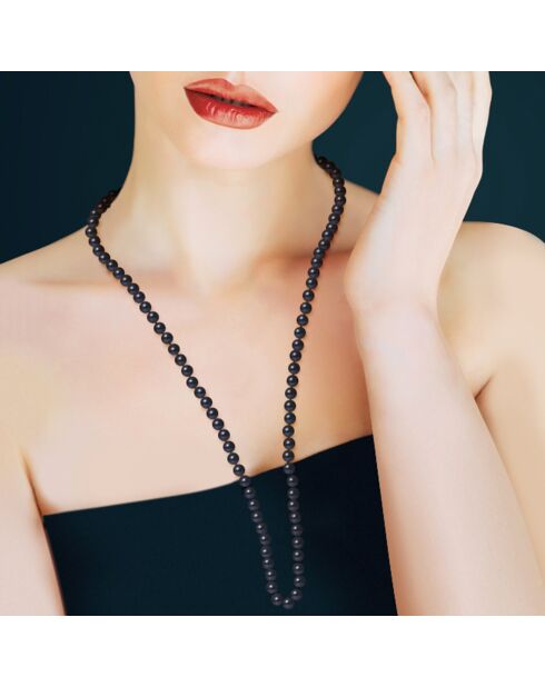 Sautoir Rang Perles d'Eau Douce noires