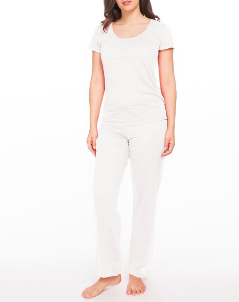 Pantalon 100% Lin Sarah blanc