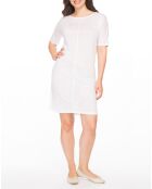 Robe 100% Lin Sarah blanche