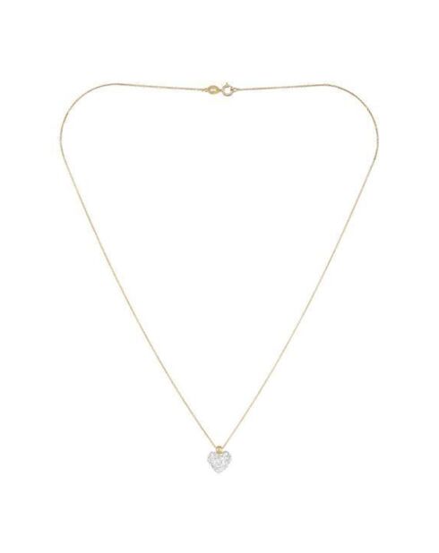 Geelgouden kristallen harthanger