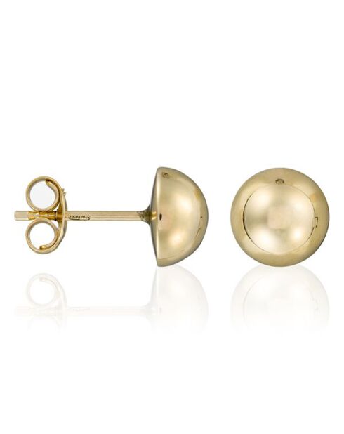 Boucles d'oreilles Bouton d'or or jaune