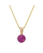 Pendentif Puce Rubis 0.74 ct or jaune