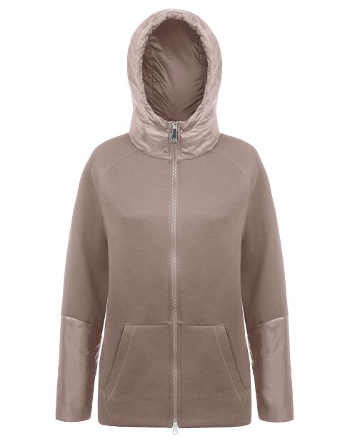 Sweat zippé French Terry marron