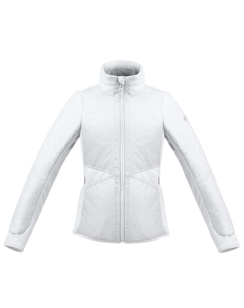 Veste zippée hybride bi-strech blanche