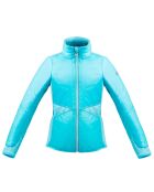 Veste zippée hybride bi-strech bleu azur