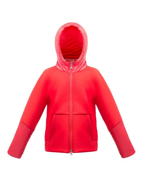 Sweat zippé French Terry rouge