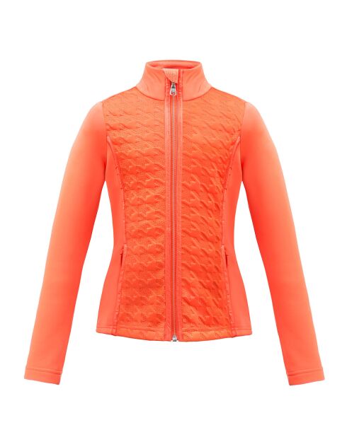 Veste  zippée en Polaire stretch orange