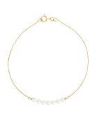 Bracelet Or Jaune Perles d'Eau Douce blanc naturel nacré