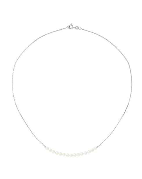 Collier Or Blanc Perles d'Eau Douce blanc naturel nacré