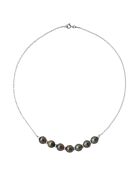 Collier Or Blanc Perles de Tahiti noires