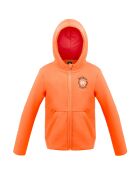 Sweat zippé en molleton orange