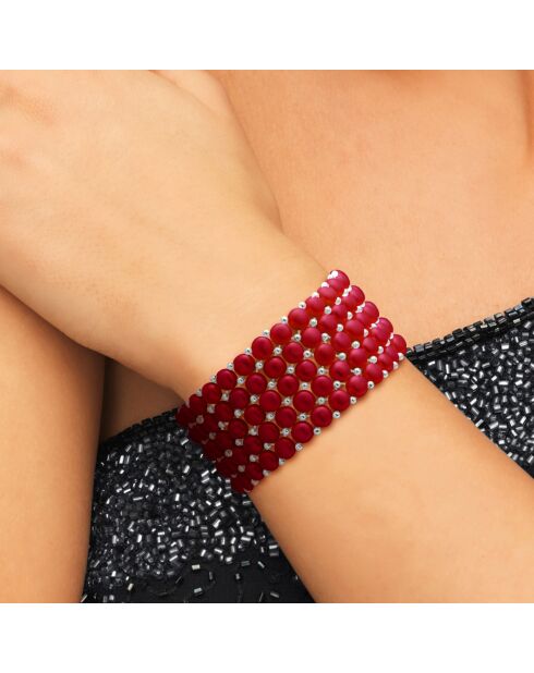 Bracelet Perles d'Eau Douce rouge foncé