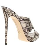 Mules en Cuir python - Talon 11.5 cm