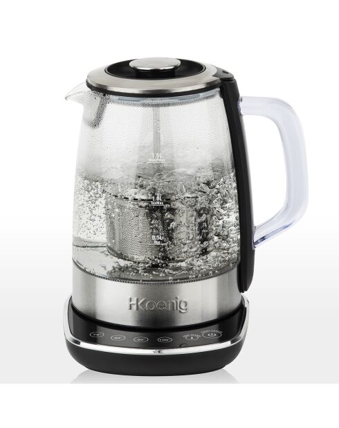 Bouilloire & infuseur à thé TI600 1.5L argenté/noir - 2200W
