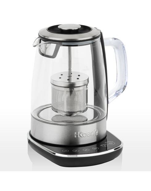 Bouilloire & infuseur à thé TI600 1.5L argenté/noir - 2200W