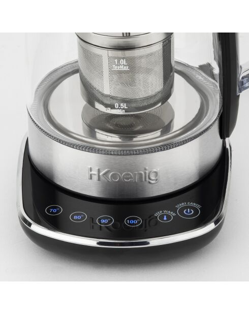 Bouilloire & infuseur à thé TI600 1.5L argenté/noir - 2200W