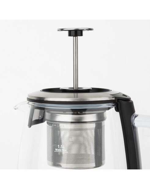 Bouilloire & infuseur à thé TI600 1.5L argenté/noir - 2200W