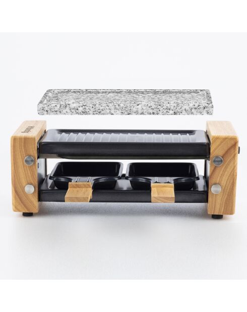 Raclette & Kochstein WOD2 Holz - 2 Personen