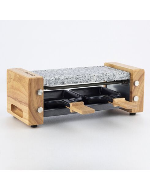 Raclette & Kochstein WOD2 Holz - 2 Personen