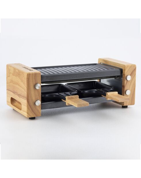 Raclette & Kochstein WOD2 Holz - 2 Personen