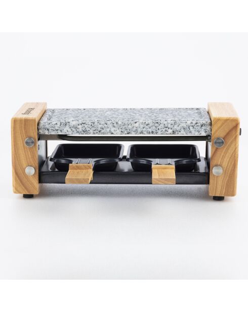 Raclette & Kochstein WOD2 Holz - 2 Personen