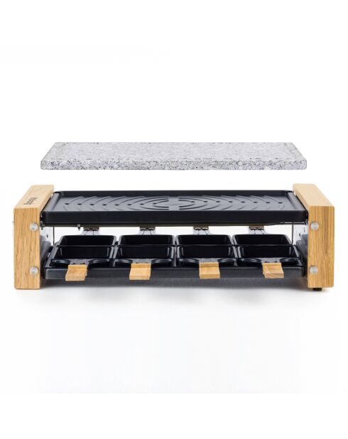 Raclette & Kochstein WOD8 Holz - 8 Personen