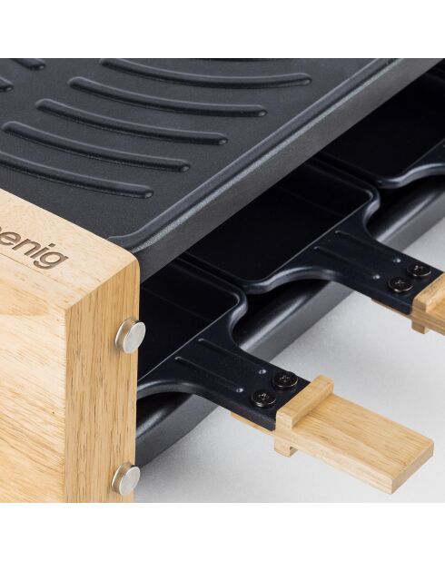 Raclette & Kochstein WOD8 Holz - 8 Personen