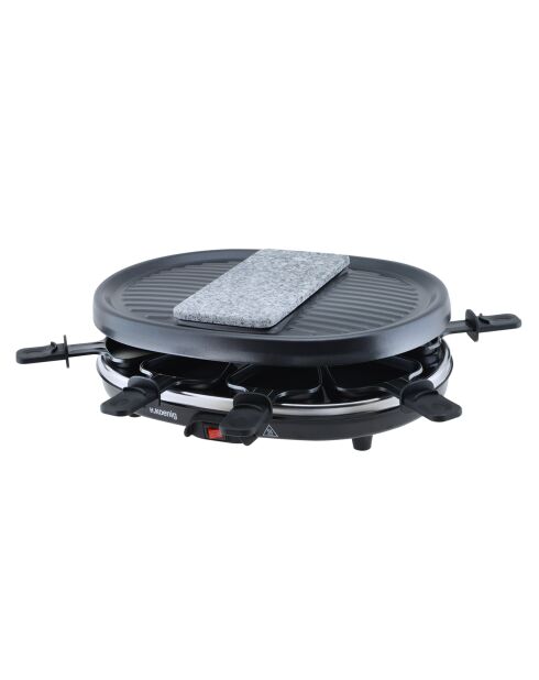 Raclette & pierre à griller RP80 noire - 8 personnes